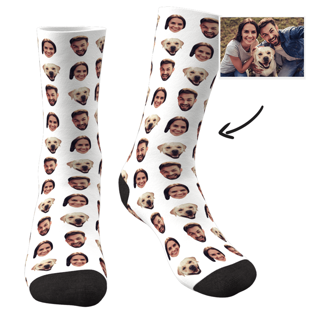 Custom Faces Socks With Your Photo Online Preview