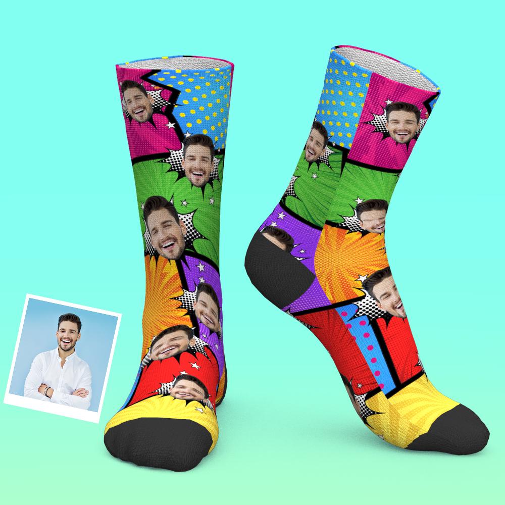 Custom Photo Funny Comics Socks