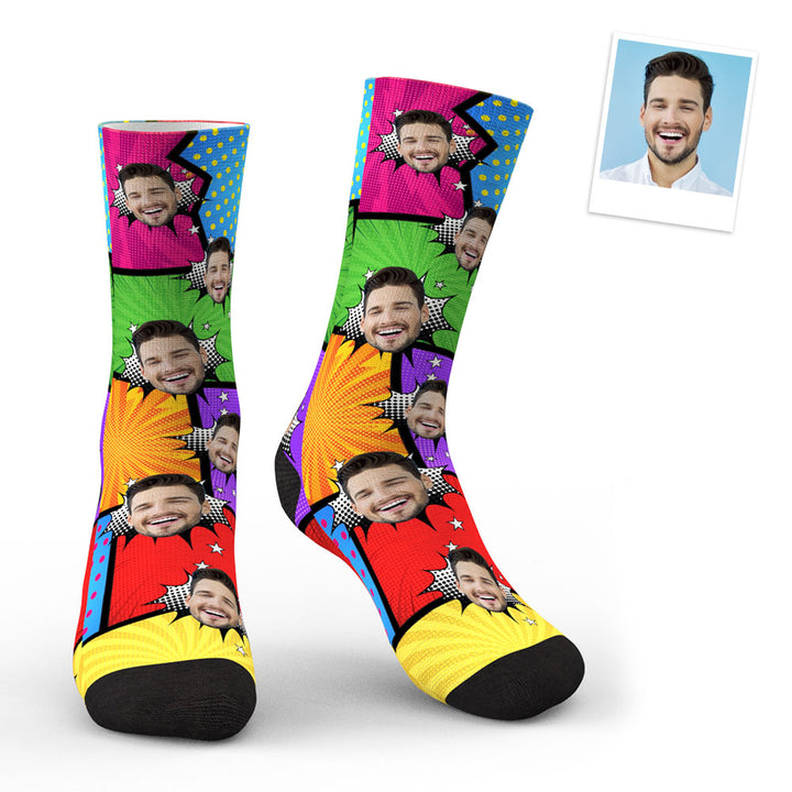 Custom Photo Funny Comics Socks