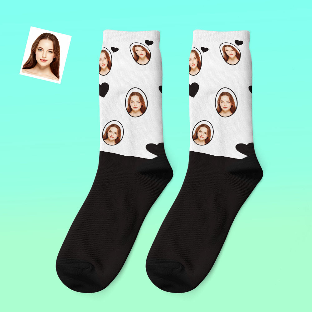 Custom Photo Thick Socks Custom Face Love Warm Gifts
