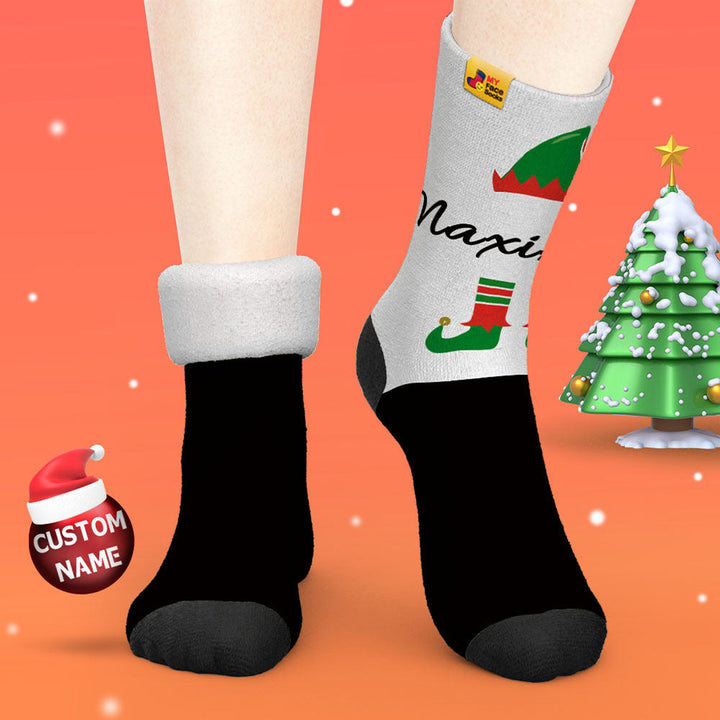 Custom Engraved Thick Socks Funny Christmas Gifts