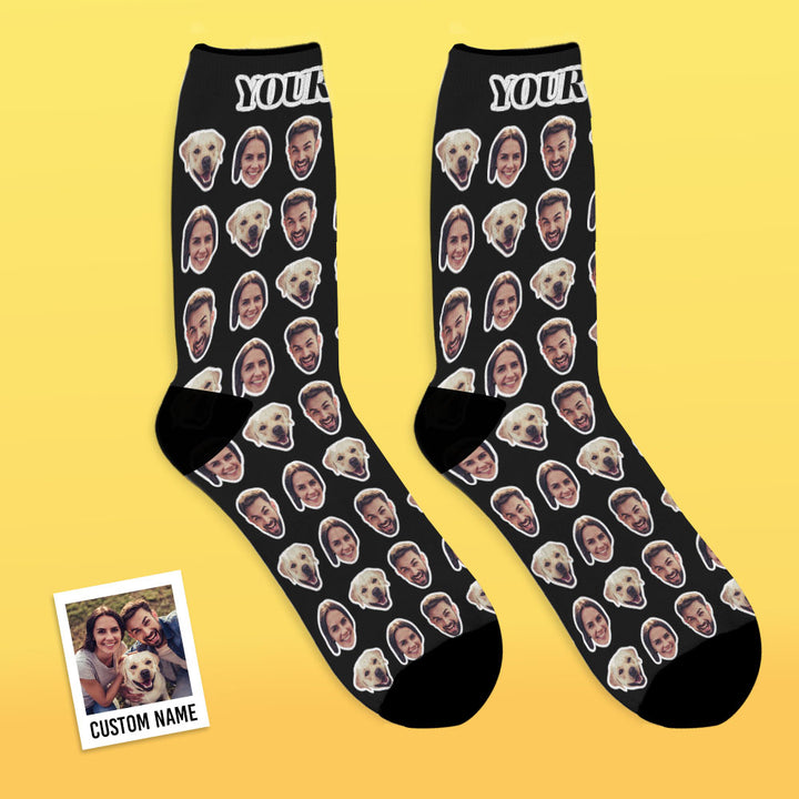 Custom Faces Socks With Your Photo Online Preview