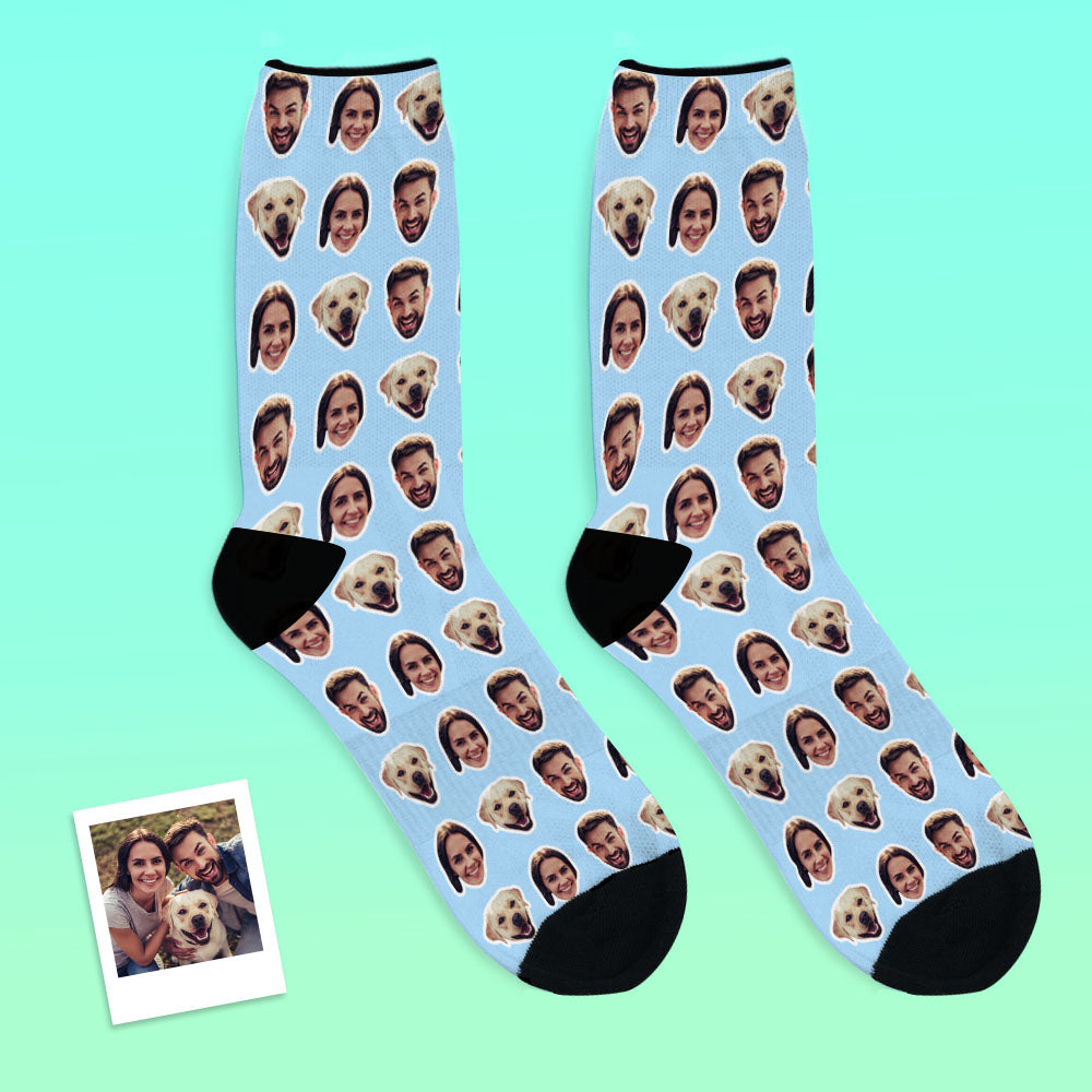 Custom Faces Socks With Your Photo Online Preview
