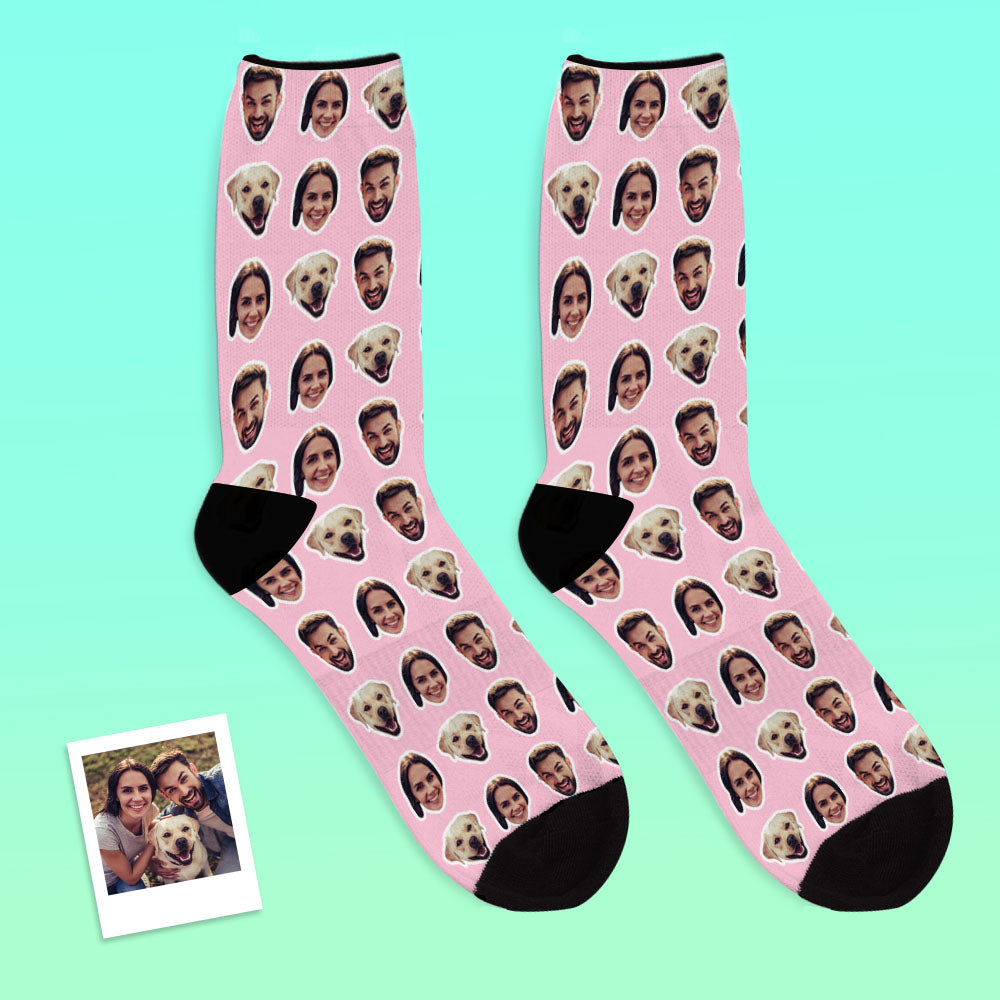 Custom Faces Socks With Your Photo Online Preview