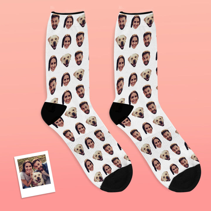 Custom Faces Socks With Your Photo Online Preview