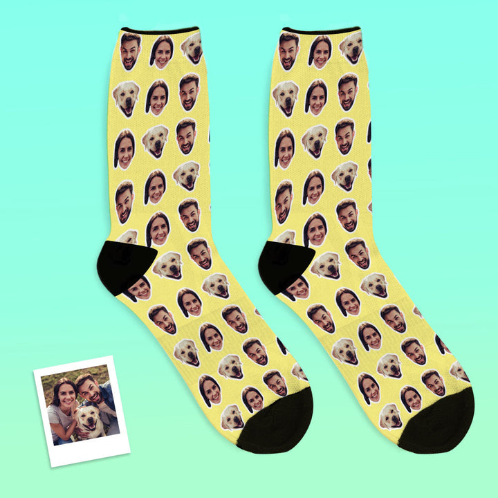 Custom Faces Socks With Your Photo Online Preview