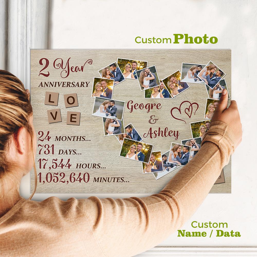 Custom Photo Text Wall Decor Anniversary Gifts