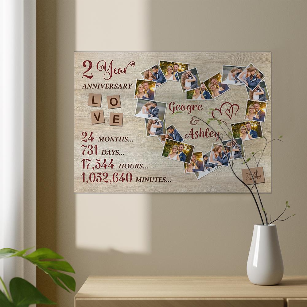 Custom Photo Text Wall Decor Anniversary Gifts