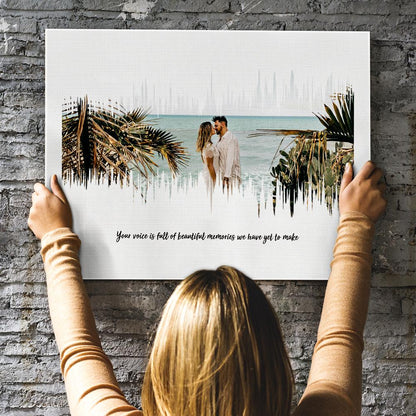 Custom Painting Sound Wave Photo Print Personalized Soundwave Canvas Amazing Wedding Gift Anniversary Gifts Without Frame