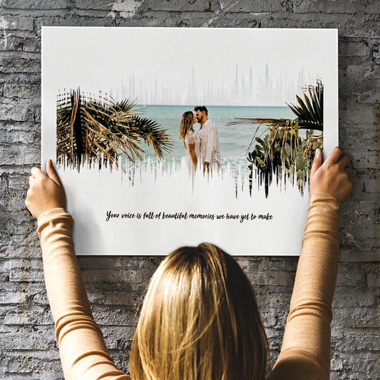 Custom Painting Sound Wave Photo Print Personalized Soundwave Canvas Amazing Wedding Gift Anniversary Gifts Without Frame