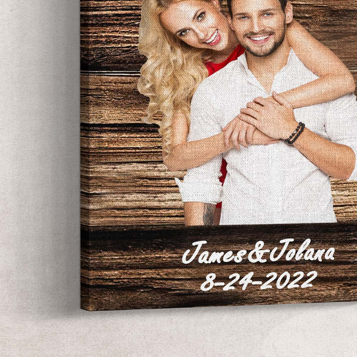 Gifts for Him Custom Photo Printed Canvas Wall Decor The Day I Met You