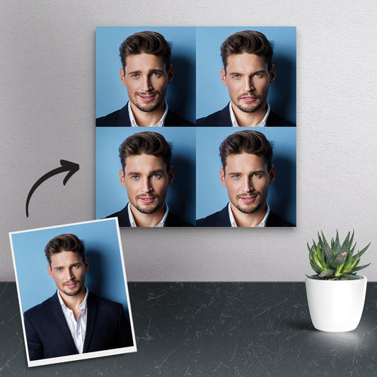 Custom Funny Character Expression Painting Multiple Photo Painting Gifts Canvas Painting