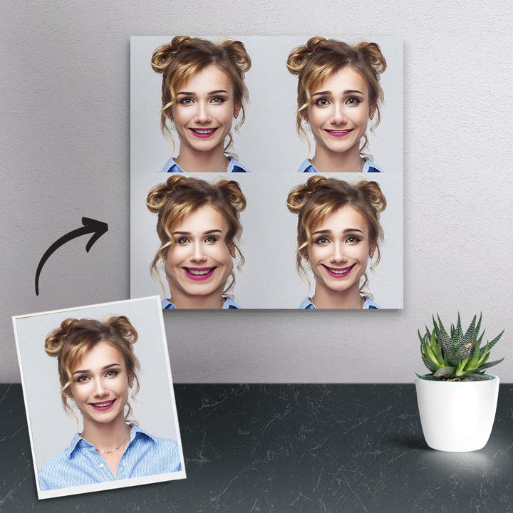 Custom Funny Character Expression Painting Multiple Photo Painting Gifts Canvas Painting