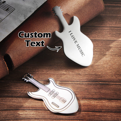 Personalized Engraved Guitar Pick Custom Guitar-Shaped Pick Gift for Guitarist