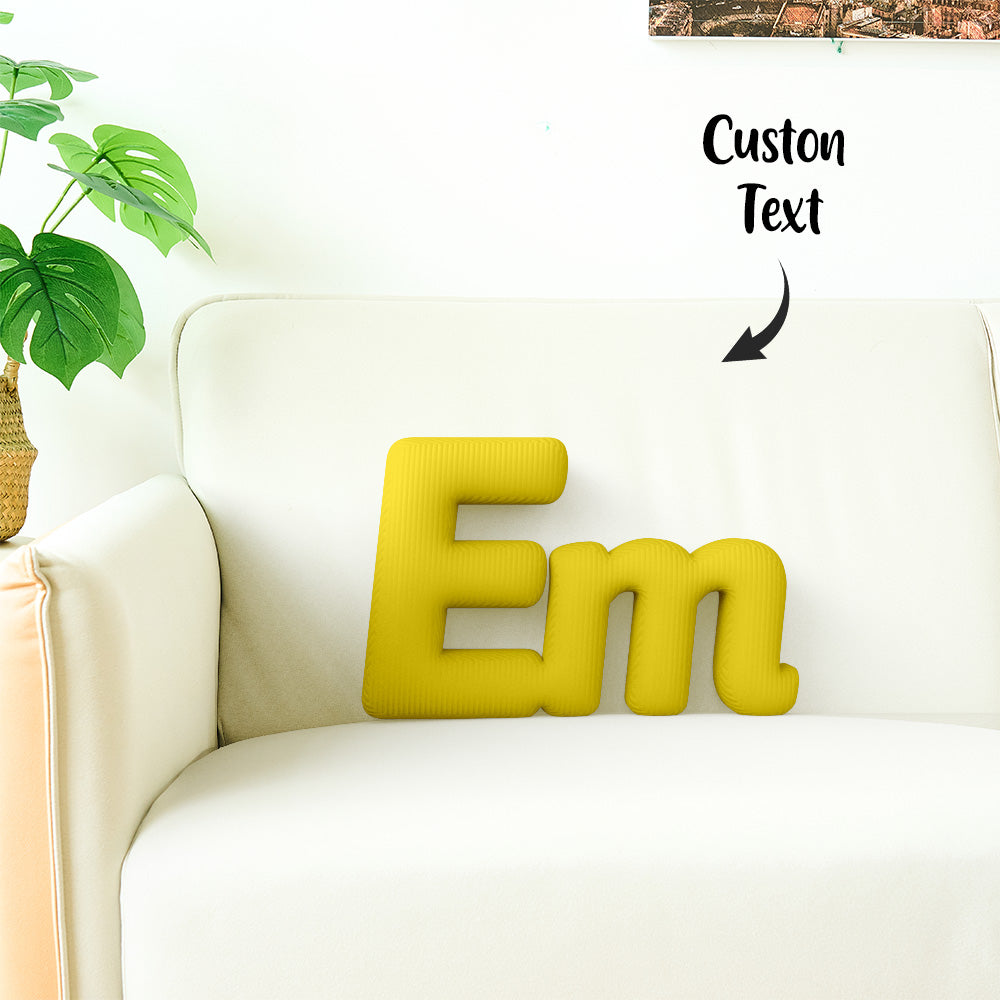 Custom Multi-Letter Pillow 2–5 Letters Shaped Pillow – Personalized Name Cushion Gift