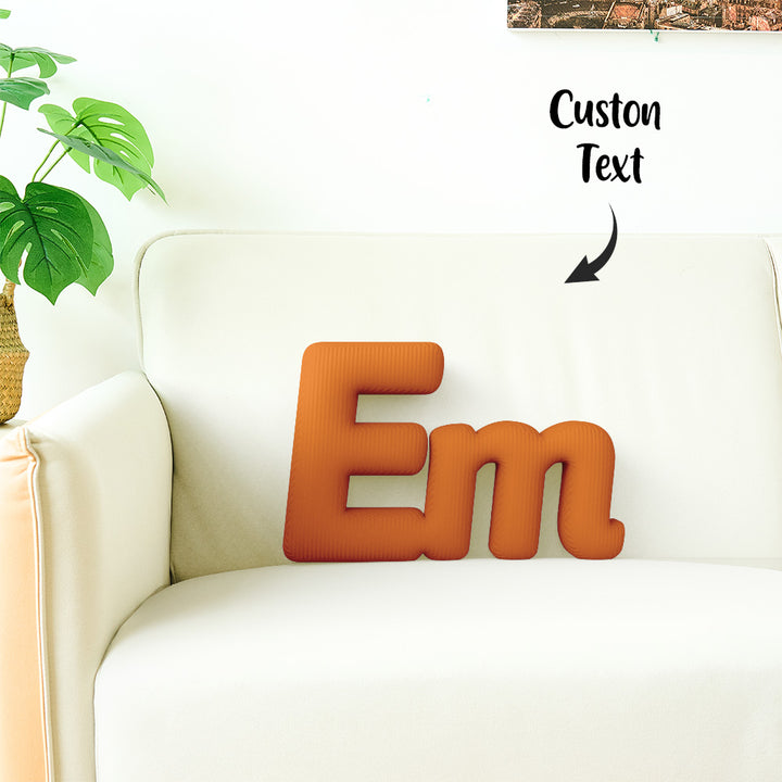 Custom Multi-Letter Pillow 2–5 Letters Shaped Pillow – Personalized Name Cushion Gift