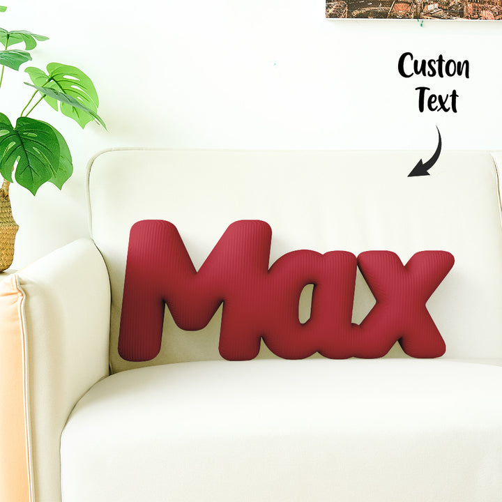 Custom Multi-Letter Pillow 2–5 Letters Shaped Pillow – Personalized Name Cushion Gift