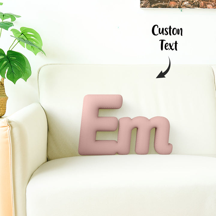 Custom Multi-Letter Pillow 2–5 Letters Shaped Pillow – Personalized Name Cushion Gift