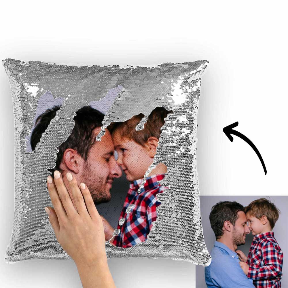 Custom Photo Magic Sequin Pillowcase Cover Only (Insert Not Included) – Multiple Colors