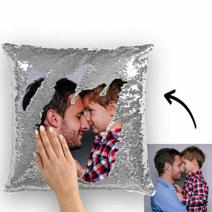 Custom Photo Magic Sequin Pillowcase Cover Only (Insert Not Included) – Multiple Colors