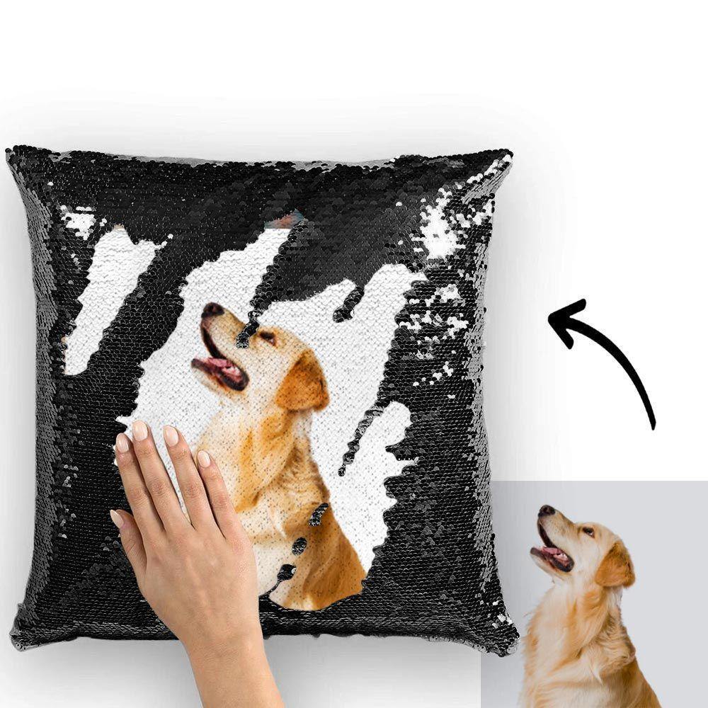 Custom Photo Magic Sequin Pillowcase Cover Only (Insert Not Included) – Multiple Colors