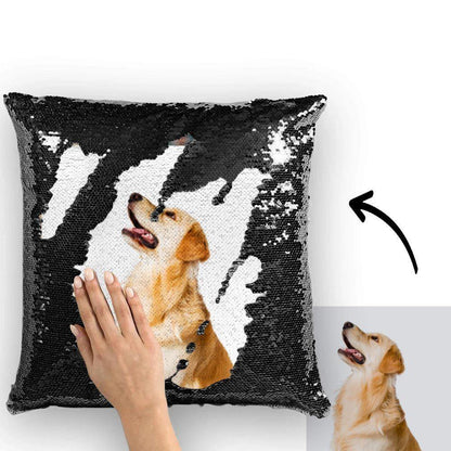 Custom Photo Magic Sequin Pillowcase Cover Only (Insert Not Included) – Multiple Colors