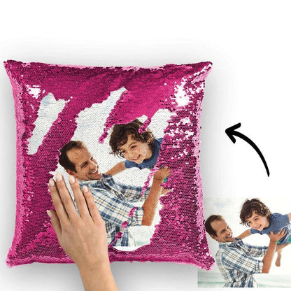 Custom Photo Magic Sequin Pillowcase Cover Only (Insert Not Included) – Multiple Colors