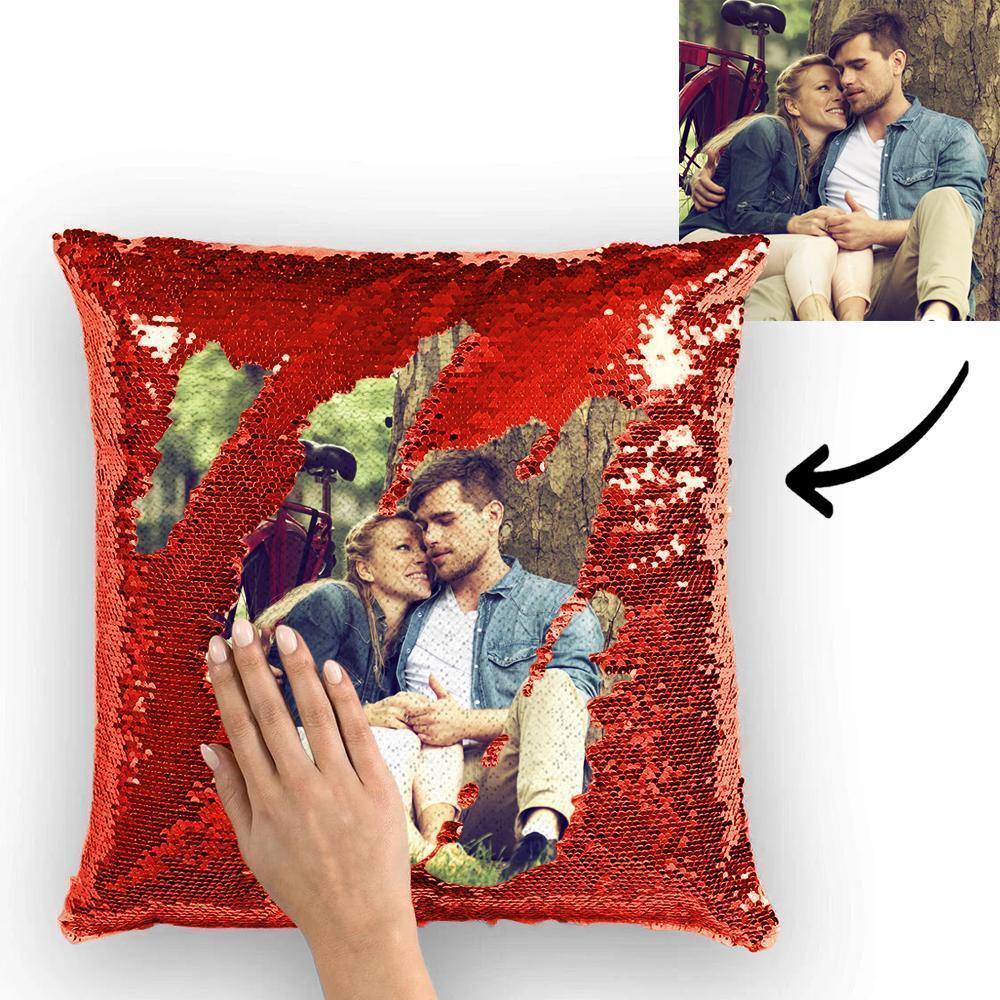 Custom Photo Magic Sequin Pillowcase Cover Only (Insert Not Included) – Multiple Colors