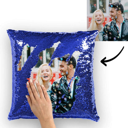 Custom Photo Magic Sequin Pillowcase Cover Only (Insert Not Included) – Multiple Colors