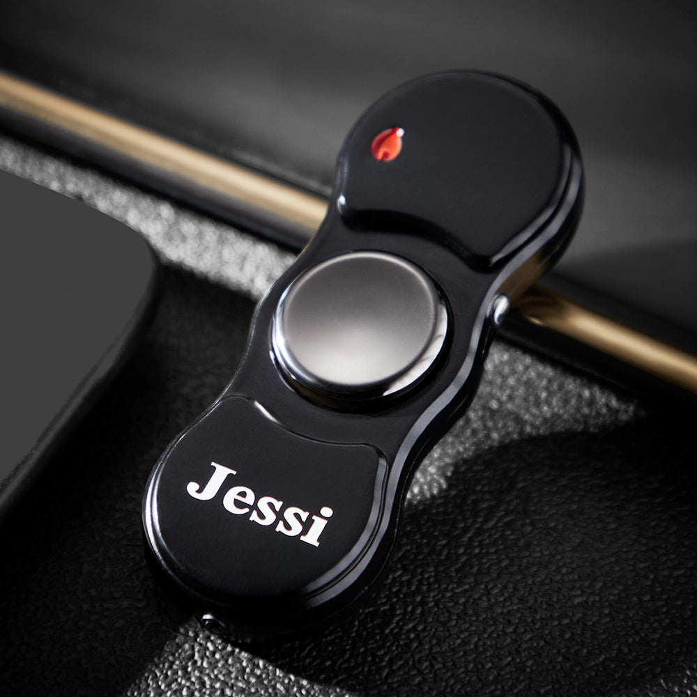 Custom Engraved Lighter LED Fidget Spinner Creative Gifts