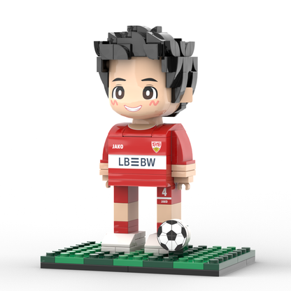 Full Body Customized 1-Person Football Brick Figure –Custom Head and Text, Birthday Gift, Perfect Personalized Gift for Football Players
