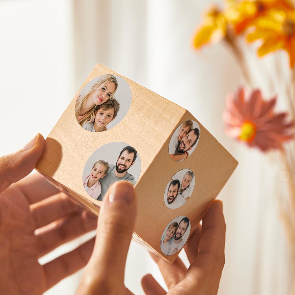 Custom Photo Ornament Funny Dice Wooden Gifts