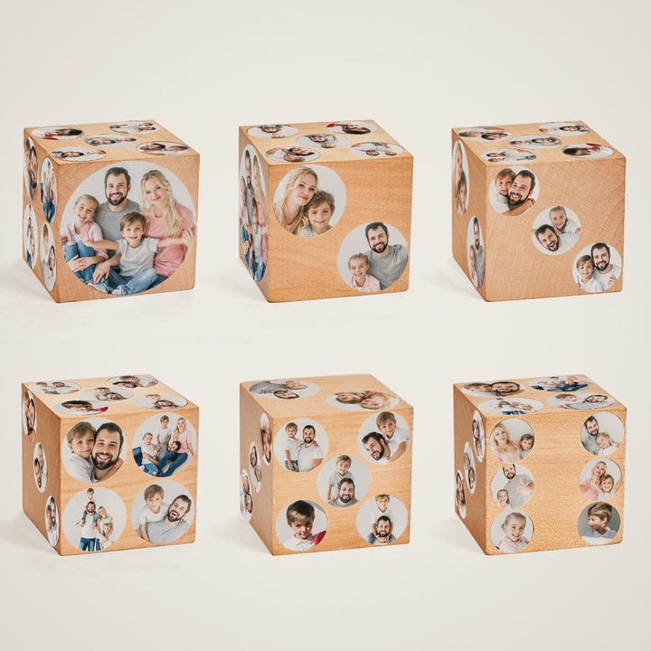 Custom Photo Ornament Funny Dice Wooden Gifts