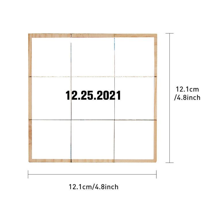 Personalized Magic Cube Photo Wooden Cube Home Ornament Gift for Valentines