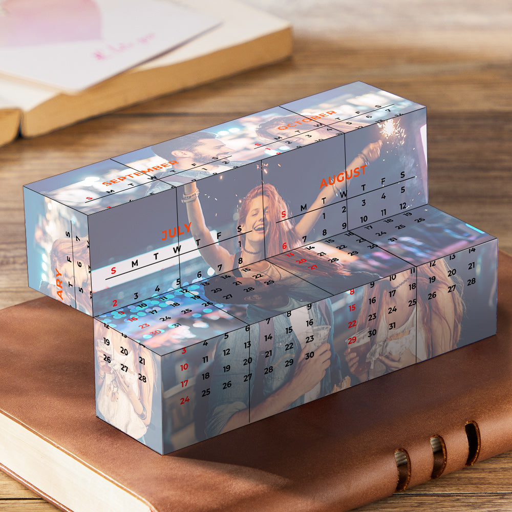 Custom Calendar Photo Cube Personalized Infinity Photo Folding Magic Cube Anniversary Gifts