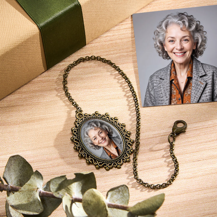 Personalized Wedding Bouquet Graduation Cap Photo Charm with Engraved Charm for Graduation Wedding Gifts