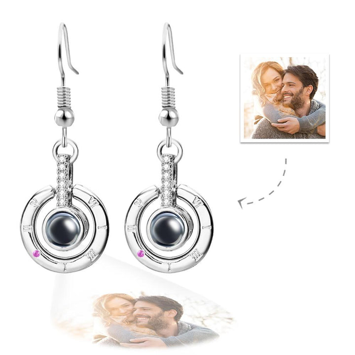 Custom Projection Earring Exquisite Circular Pendant Gifts