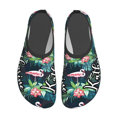 Personalized Water Sports Shoes Custom Name Slip Resistant Work Shoes Quick Dry Swim Shoes for Pool Beach Sand