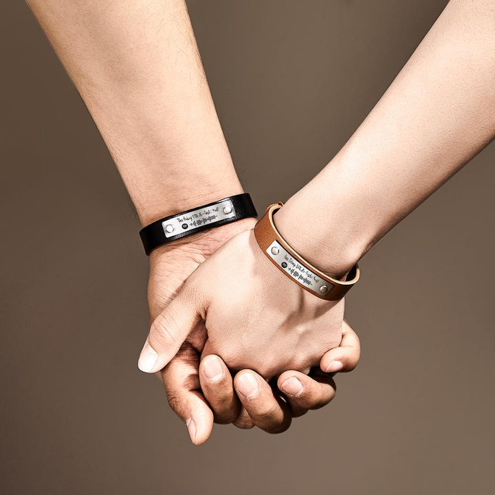 Custom Soundwaves Bracelet Leather Creative Music Gifts