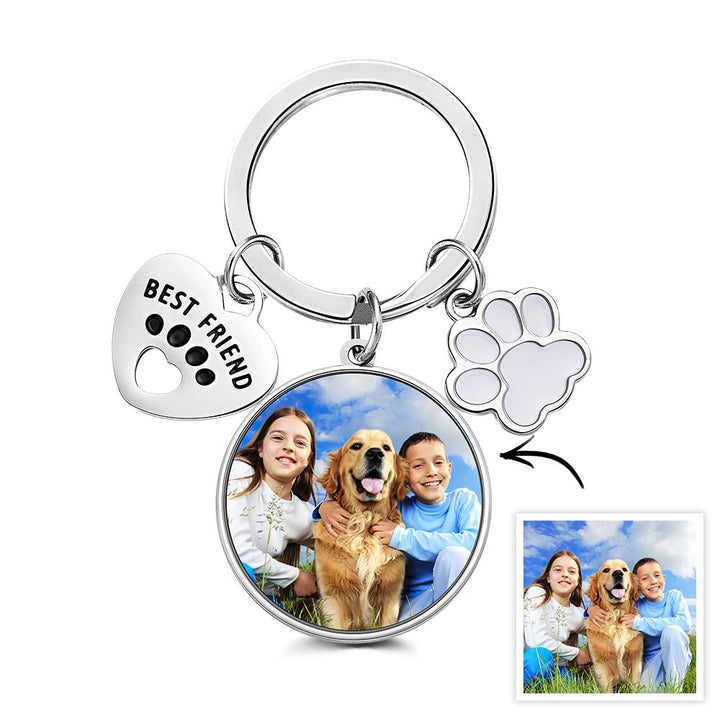 Custom Photo Keychain Best Friend Pet Dog Love Gifts