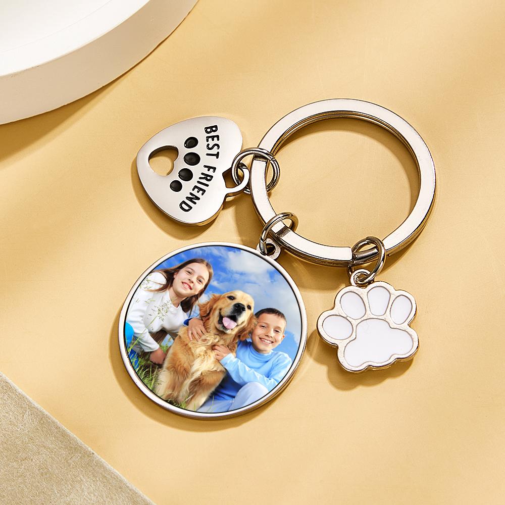 Custom Photo Keychain Best Friend Pet Dog Love Gifts