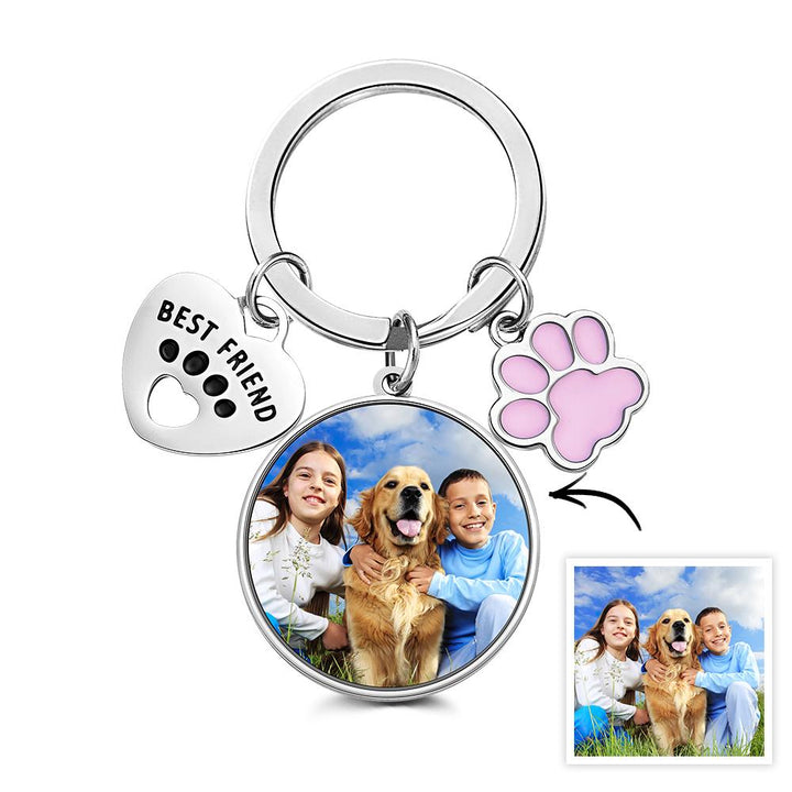 Custom Photo Keychain Best Friend Pet Dog Love Gifts