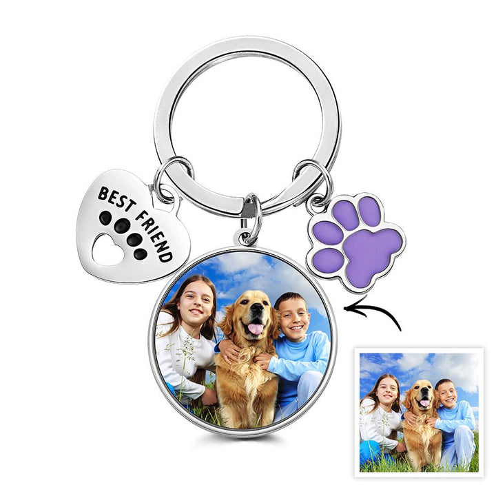 Custom Photo Keychain Best Friend Pet Dog Love Gifts