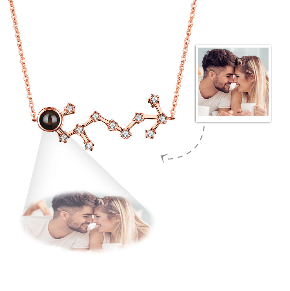 Custom Projection Necklace Constellation Photo Necklace Creative Gift