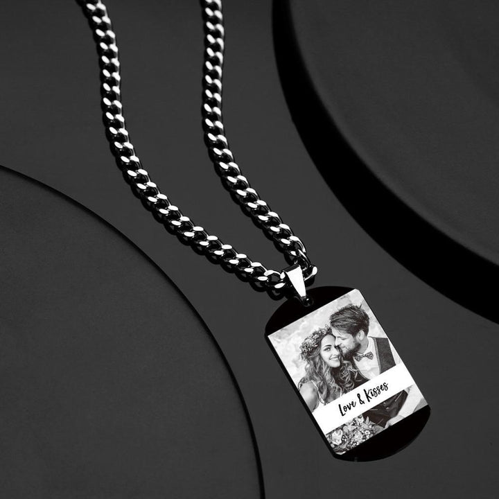 Personalized Engraved Photo Necklace With Personalized Calendar Perfect Anniversary Gifts For Lover