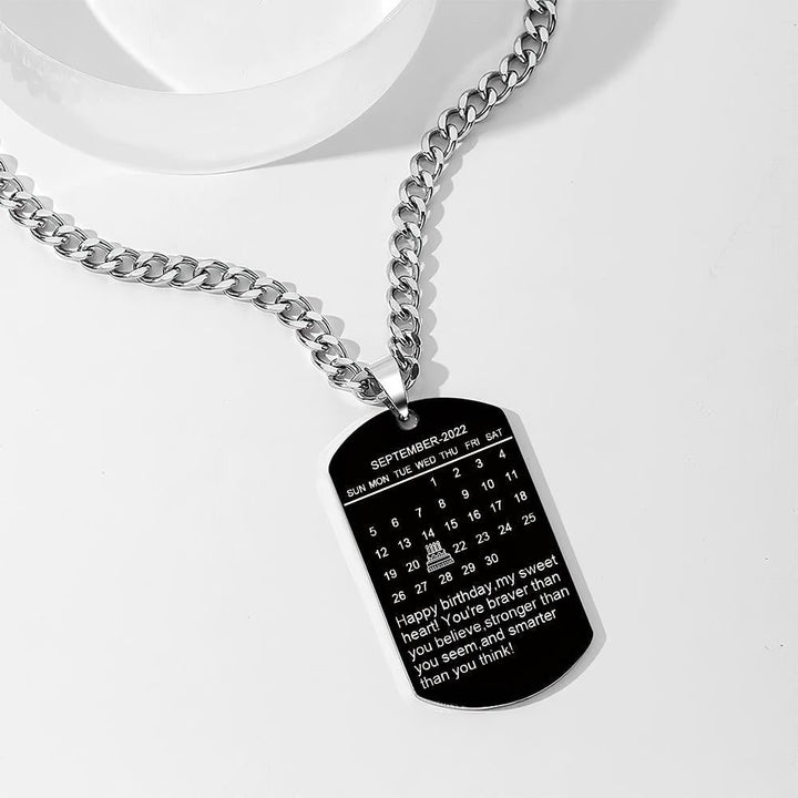 Custom Photo Necklace With Words Photo And Date Perfect Gift For Loved Ones On Birthday