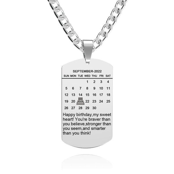 Custom Photo Necklace With Words Photo And Date Perfect Gift For Loved Ones On Birthday