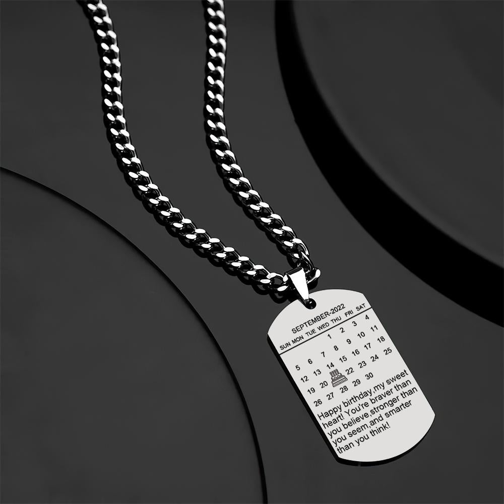 Custom Photo Necklace With Words Photo And Date Perfect Gift For Loved Ones On Birthday