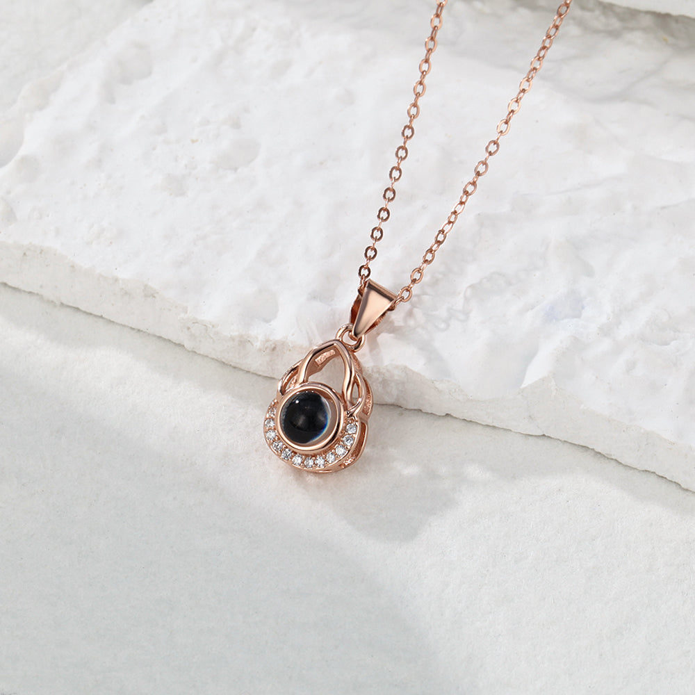 Personalized Projection Necklace Cute Bag Photo Necklace