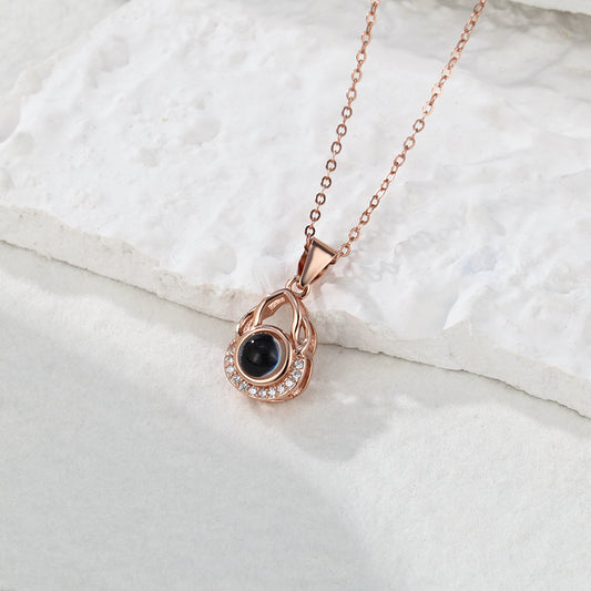 Personalized Projection Necklace Cute Bag Photo Necklace